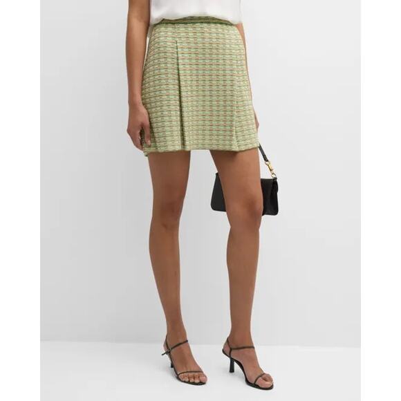 Misook  Pleat Detail Soft Tweed Knit Skirt - Picture 1 of 12